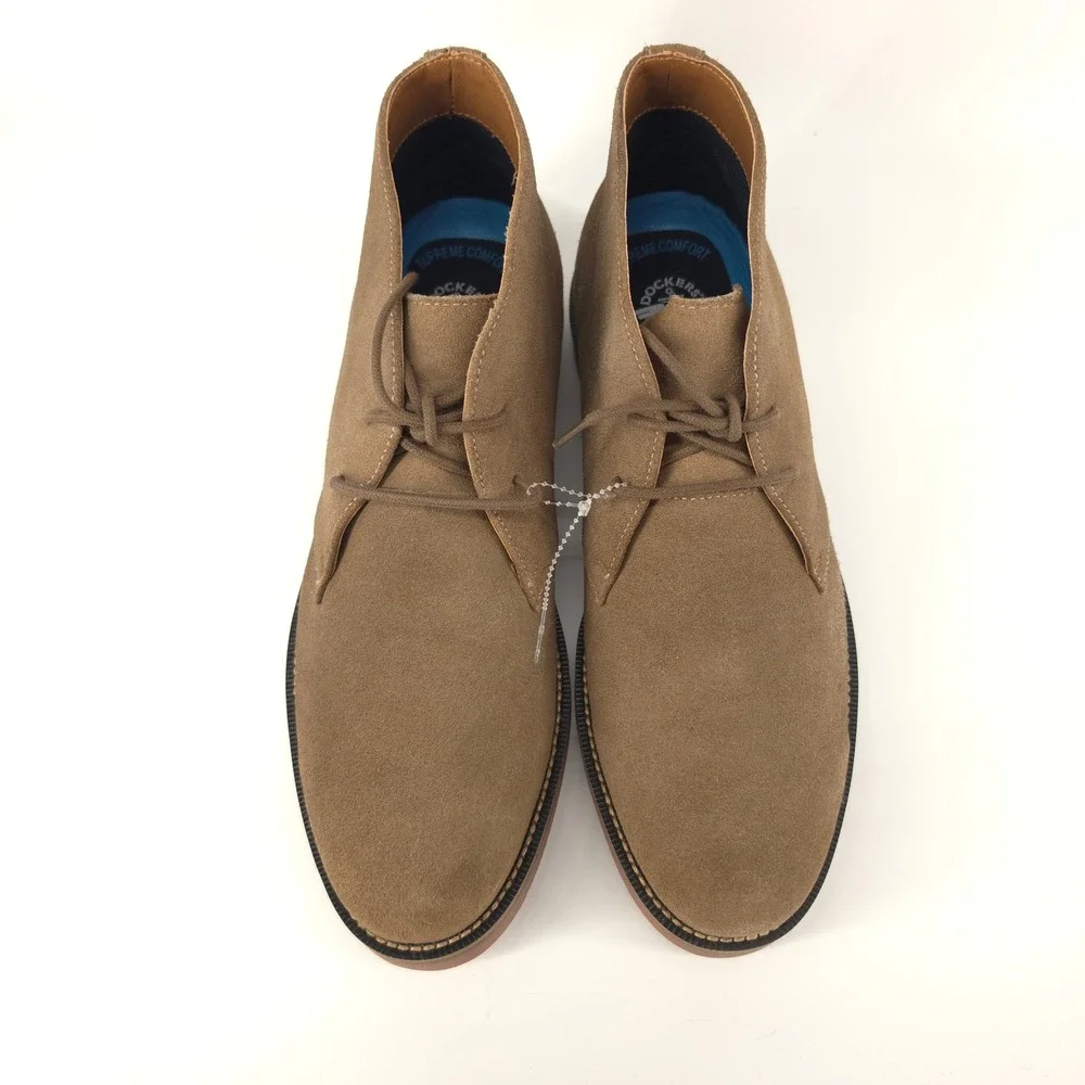 Dockers Mens Nigel Chukka Ankle Boot Suede Tan Size 11 Leather NWOB